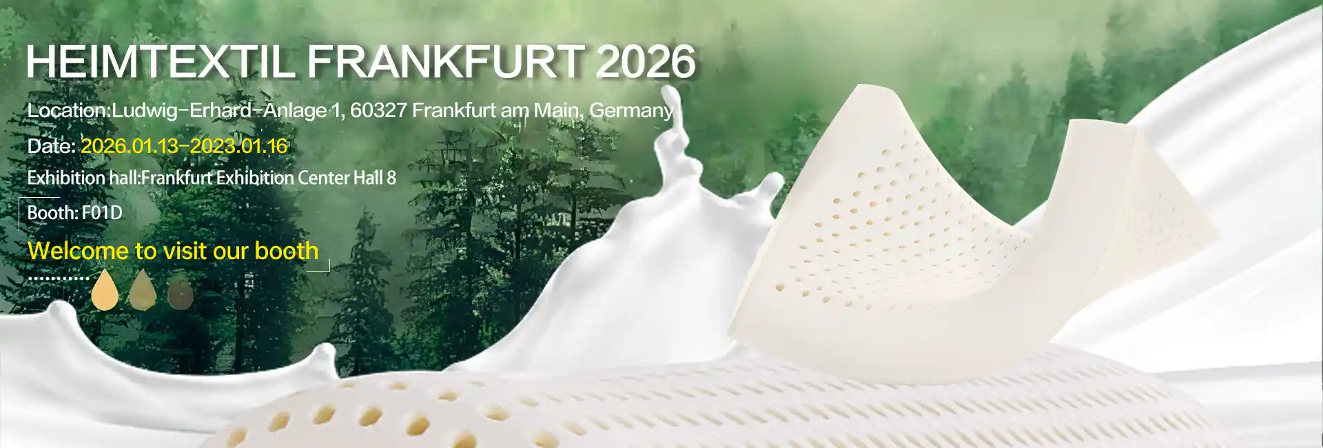 ¿Listo para la Feria Internacional de Textiles Comerciales y para el Hogar 2026? Visita Jiasheng Latex en F01D
